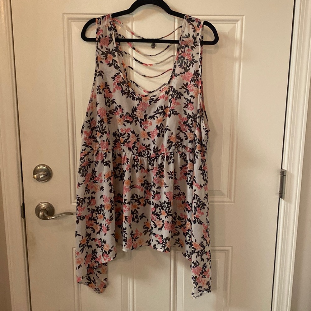 Torrid Women’s Plus Size 4 Asymmetrical Sleeveless Blouse, 100% Polyester